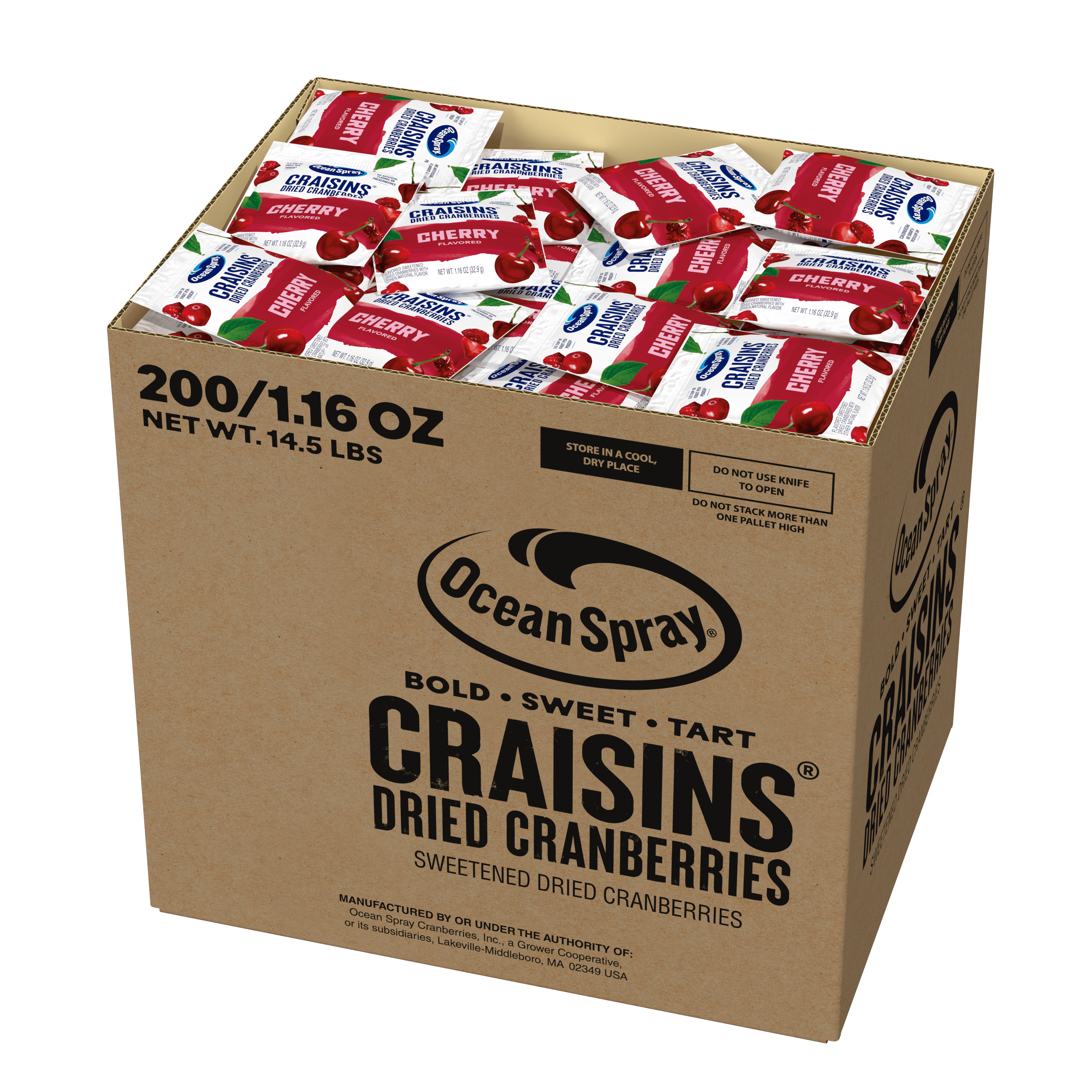 Craisins 1p16oz 200 Case open Cherry