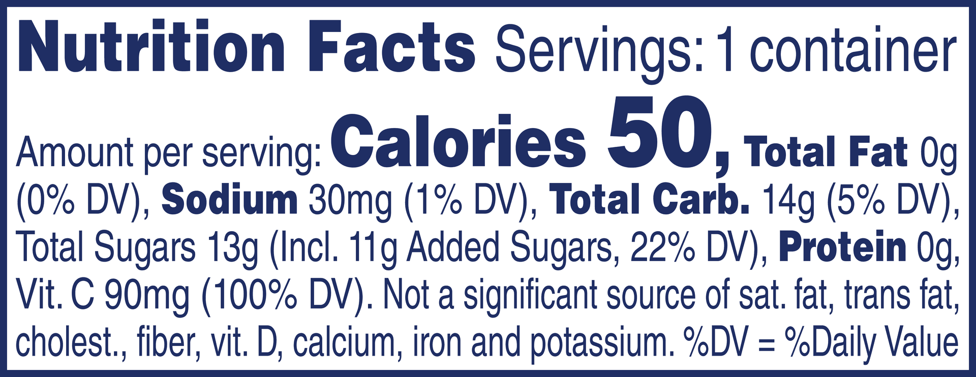 Nutrition Label
