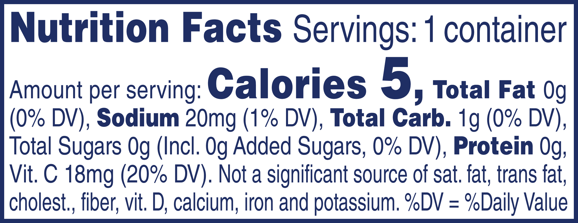 Nutrition Label
